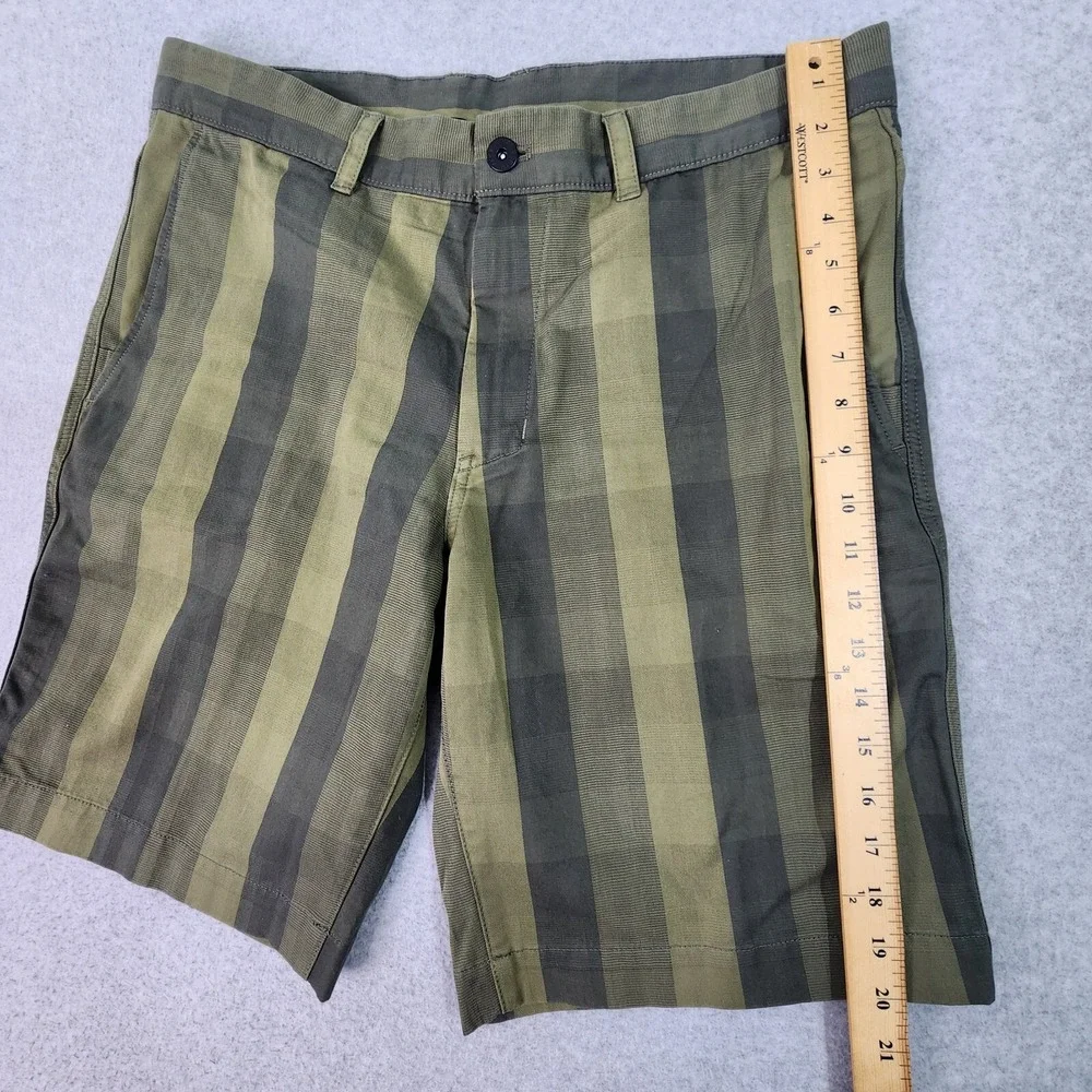 The‎ North Face Narrows Shorts Men 34x10 Green Striped Outdoor Hiking Gorpcore